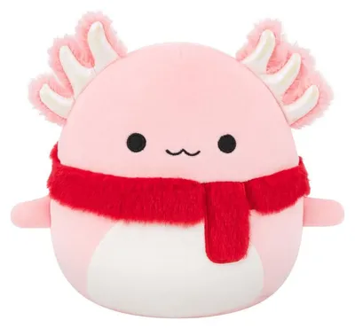 Produktbild von SQUISHMALLOWS Rosa Axolotl mit Schal – Archie, 30 cm