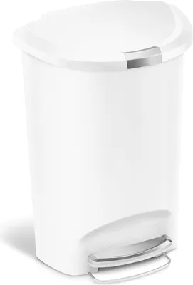 Produktbild von 50-Liter-Treteimer – Halbmondförmiger Küchenabfalleimer aus Kunststoff