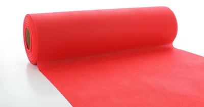 Produktbild von MANK Tischband Rot aus PP-Vlies, wasserabweisend, 30 cm x 20 m, 1 Stück - Tischläufer Einweg Tischtuch Tischdecke