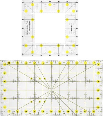 Image de Règle de quilting Rectangulaire Couture Dessin Outils de mesure Acrylique Artisanat Tissu Fournitures