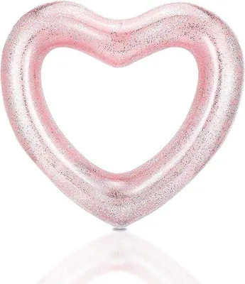 Produktbild von Schwimmring - Wasserband - Sommerentspannung - Herzform - 120 cm - Glitzerrosa Gold