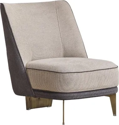 Produktbild von Grau-Beiger Sessel Designer Einsitzer Armsessel Wohnzimmer 1-Sitzer Neu