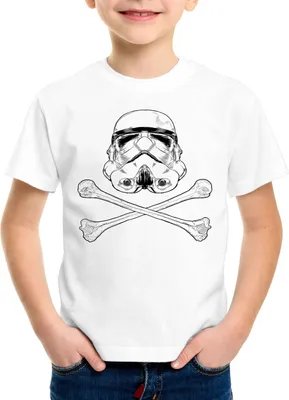 Produktbild von style3 Stormtrooper Totenkopf Kinder T-Shirt Sturmtruppe