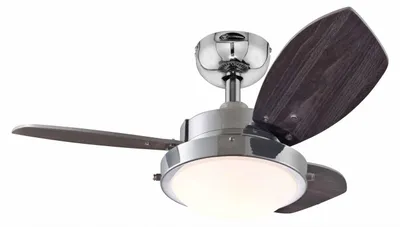Produktbild von Deckenventilator mit Beleuchtung und Zugketten Wengue 76 cm
