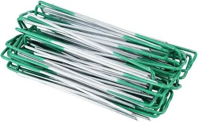 Immagine prodotto di chiodi a gancio da 150 mm per ancoraggio a terra - erba artificiale - 100 pezzi