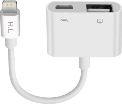 Immagine prodotto di HL-109 Adattatore da iPhone / iPad Lightning a USB + Lightning - Bianco