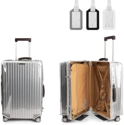 Productafbeelding van Transparante PVC Kofferbescherming met 3 Bagagelabels