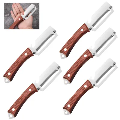 Produktbild von 5er Set Gemüseschäler, 2-in-1 mit Flaschenöffner, Edelstahl Kartoffelschäler mit Griff, ideal zum Schälen von Gemüse, Gurken, Kartoffeln und Karotten