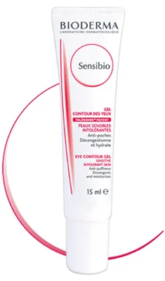 A product shot of Bioderma Sensibio Eye Contour Gel.