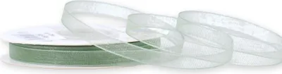 Produktbild von Organzaband 12mm x 25m Rolle Eukalyptus