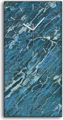 Produktbild von Wandbild Leinwand Bilder mit Uhr Geräuschlos 30x60 Malerei Abstrakte Kunst - weiße Hände