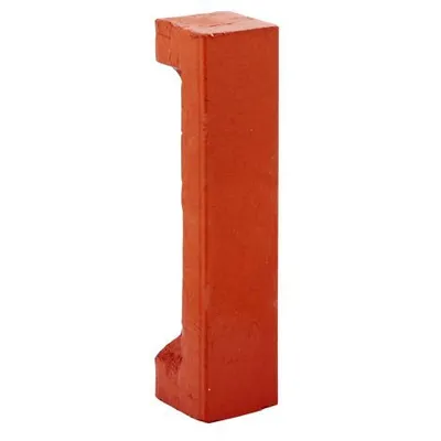 Image de Brique d'angle décorative 22x5x5cm - rouge