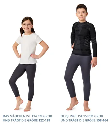 Image de Ladeheid Sous-vêtements longs enfants garçons filles Sous-vêtements fonctionnels thermiques pour l'hiver Sport Ski Outdoor Football Jogging LA40-259-TMPK (Graphite, 146-152)