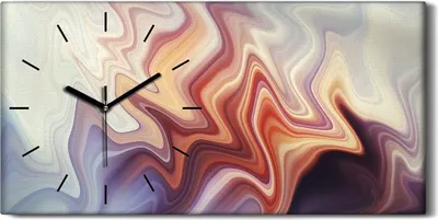 Produktbild von Dekor Leinwand Uhr Wandbilder Geräuschlos Kunstdruck 60x30 Abstrakte Kunst - schwarze Hände