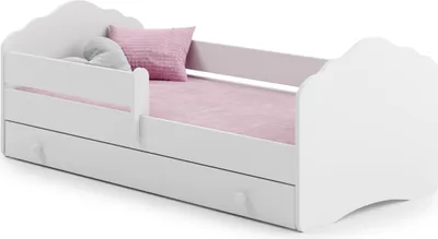 Zdjęcie produktu dla Łożko dziecięce FALA z szufladą i barierką 160x80