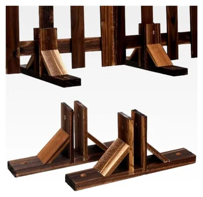 Produktbild von Holzzaun Basis 2 Stück aus stabilem Holz für Gartenzaun Ständerstütze