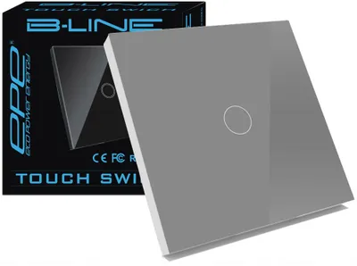 Produktbild von B-line Glas Touch Schalter Einfach Grau Modern