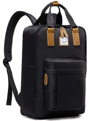 Produktbild von Schulrucksack Reiserucksack Damen Herren Schwarz 15,1L 29x40x13cm Laptopfach