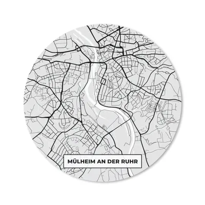 Produktbild von MuchoWow® Mauspad Mousepad Mülheim An Der Ruhr - Karte - Deutschland - Karte 20x20 cm - Mousepads - Maus Mat - Pad - Mausunterlage - Schreibtischmatte