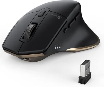 Produktbild von Bluetooth Maus, Rechargeable Ergonomiche Maus,Wiederaufladbarer Akku, Multi-Device, 800/1200/1600/2000/2400DPI, 7 Buttons for PC/Laptop/Tablet/MacBook