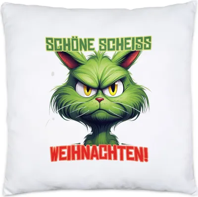 Produktbild von Schöne Scheiss Weihnachten Kissen Inkl. Füllung Katzenbesitzer Sarkasmus Geschenk