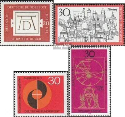 Produktbild von Briefmarken BRD (BR.Deutschland) 1971 Mi 677,678,679,688 (kompl.Ausg.) postfrisch 500.Geburtstag von Dürer