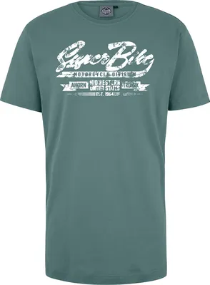 Produktbild von Übergrößen T-Shirt Super Bike weiß AHORN SPORTSWEAR Smockey Green 10XL