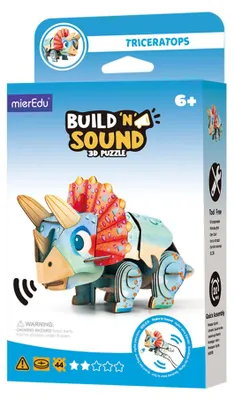 Image de Mieredu 3D Puzzle Dinosaure Triceratops - Jouet éducatif en carton