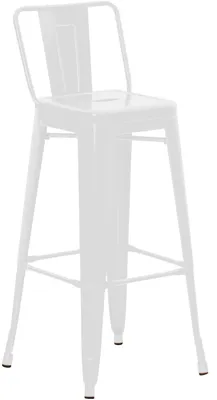 Produktbild von Barhocker Mason - Industrieller Barhocker aus Metall | Weiß