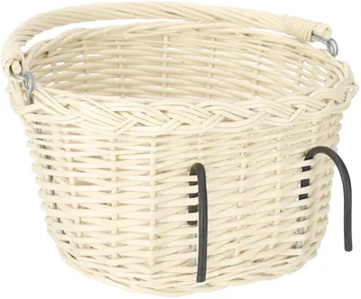 Immagine prodotto di KOTARBAU® Mini cestino da bicicletta per bambini in vimini intrecciato con manici Bianco