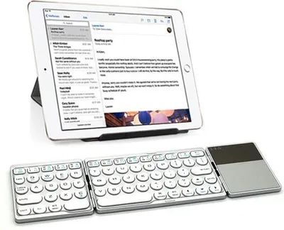 Image de Clavier sans fil pour tablette avec touchpad, pliable, Bluetooth TyperCLAW BS120
