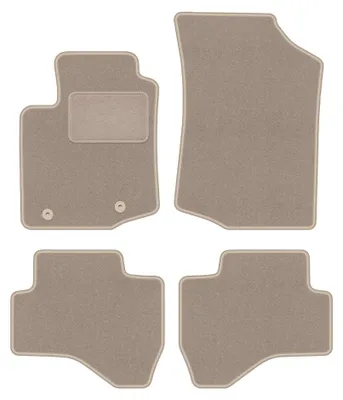 Produktbild von Velours-Fußmatten für Toyota Aygo II 2014- (Schrägheck) – 4-tlg, Beige, passgenau – Wielganizator LUX