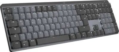 Produktbild von Logitech MX Mechanical, Kabellos, RF Wireless + Bluetooth, Mechanischer Switch, QWERTZ, LED, Graphit