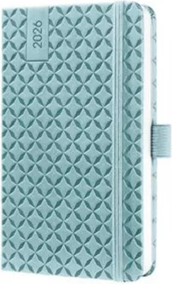 Image de sigel Calendrier de poche Jolie Flair 2026 similicuir bleu ciel DIN A6