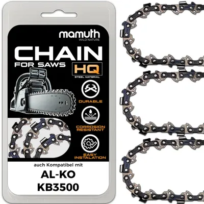 Produktbild von 3x Sägekette Kettensäge 40cm 1,3mm 3/8" 55 TG für AL-KO KB3500