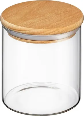 Imagen del producto de Recipiente de almacenamiento Zassenhaus con tapa de madera, 600 ml, modelo 56457, número de artículo 4006528056457