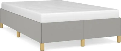 Image de vidaXL Cadre de lit sans matelas gris clair 120x200 cm Tissu