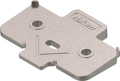 Image de Blum cale angulaire pour charnières H 0,8 mm en forme de croix, +5° version vissée nickelée