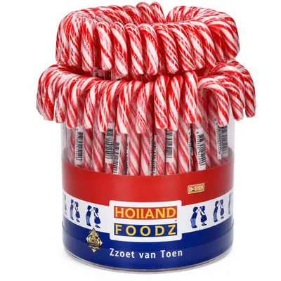Produktbild von Holland Foodz | Zuckerstangen | Rot und Weiß | 72 x 12 g | 4 Stück