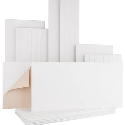 Produktbild von AKUSTIKO Felt Akustikpaneele selbstklebend Filz Wand- & Deckenplatten, schlichte Oberfläche & Lamellenstruktur Weiß