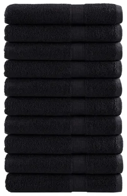 Image de vidaXL Serviettes premium SOLUND 10 pcs. noir 100x200 cm 600 g/m