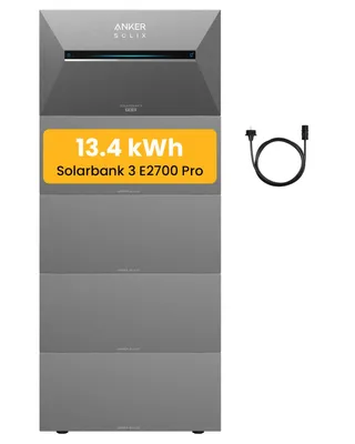 Produktbild von Powerness® Balkonkraftwerk Speicher 13,4 kWh, Anker SOLIX Solarbank 3 E2700 Pro mit 4x Anker BP2700 Erweiterungsakku für Balkonkraftwerk (0% MwSt.)