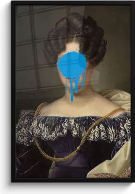Produktbild von MuchoWow® MuchoWow® Gerahmtes Poster Johanna Henriette Engelen - Dubois Drahonet - Blau 60x90 cm - Poster mit zchwarzem Bilderrahmen - Kunst
