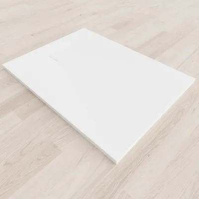 Produktbild von i-flair - SMC Duschwanne 120x90 cm mit anti-rutsch Oberfläche in weißer Steinoptik inkl. Ablaufgarnitur