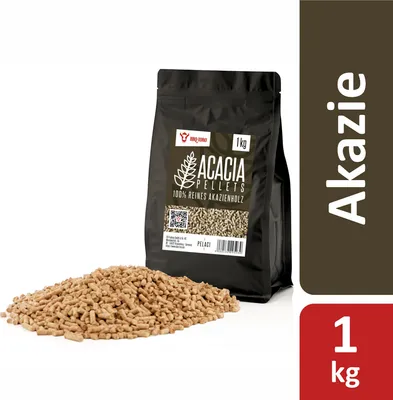 Zdjęcie produktu dla BBQ-Toro pellet akacjowy wykonany w 100% z drewna akacjowego, 1 kg, pellet do grilla, pellet akacjowy do grilla i nie tylko
