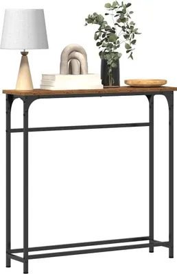 Obrázok produktu pre vidaXL Konzolový stolík s policou z recyklovaného dreva 75 x 19,5 x 75 cm drevotrieska