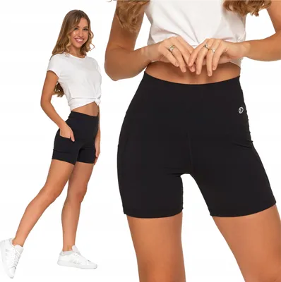 Produktbild von Leggings Radlerhose Damen Sport Hohe Taille Taschen MORAJ M