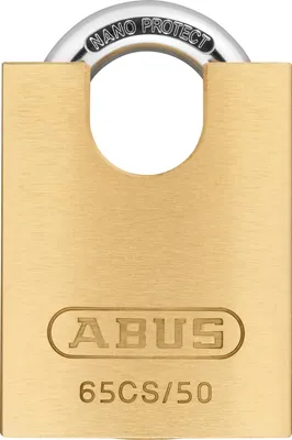 Produktbild von ABUS Vorhängeschloss Messing 65CS/50 - Schlosskörper aus Messing - gehärteter Stahlbügel und Bügelschutz - ABUS-Sicherheitslevel 6