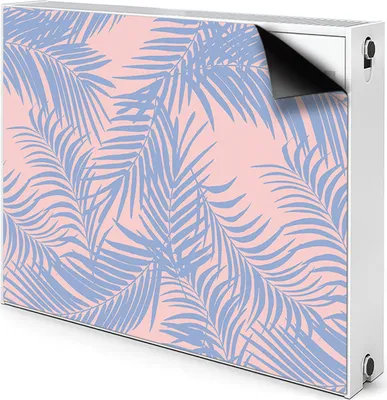 Produktbild von Magnet Heizung Verkleidung Abdeckung Heizung Heizkörperabdeckung 100x60 cm  - Blaue Blätter