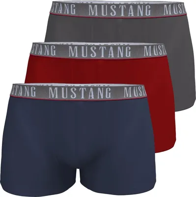 Produktbild von Herren Boxershorts von Mustang Retropants 3er-Pack Rot/Navy/Anthrazit